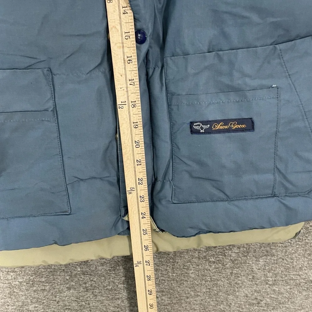 Vintage Snow Goose by Canada Goose Vest Mens Large Blue Down Puffer Canvas